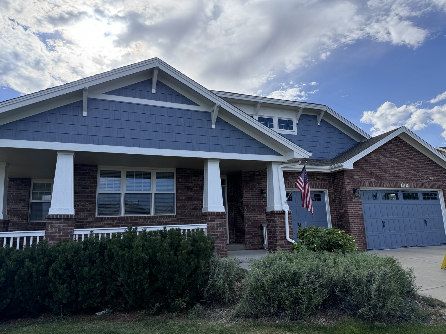 Blue-and-white exterior renewal